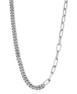 Sterling Silver Curb Clip Link Connector Clasp Necklace by ORADINA