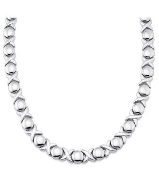 Sterling Silver Hugs And Kisses Necklace by ORADINA