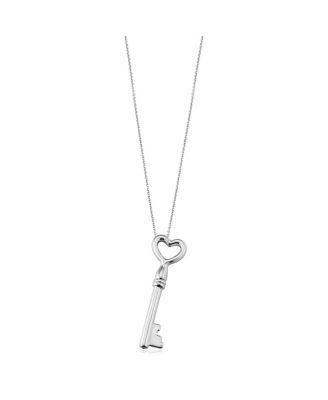 Sterling Silver Key To My Heart Pendant Necklace by ORADINA Sterling Silver Key To My Heart Pendant Necklace by ORADINA