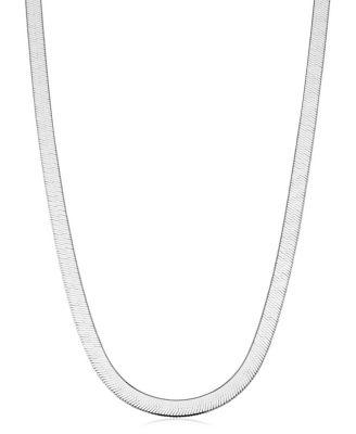 Sterling Silver Mirage Herringbone Necklace by ORADINA