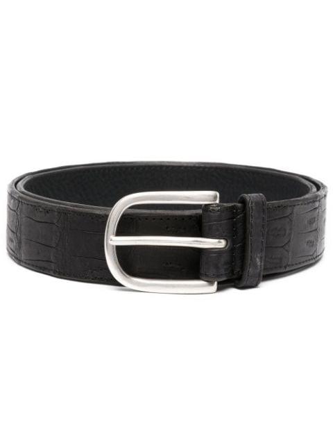 Animal-embossed leather belt by ORCIANI