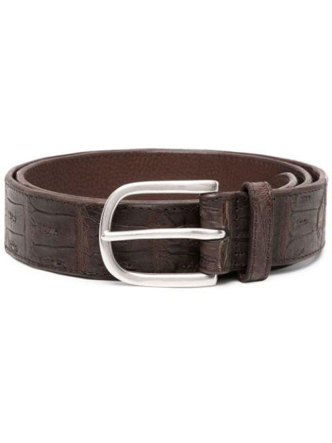 Animal-embossed leather belt by ORCIANI