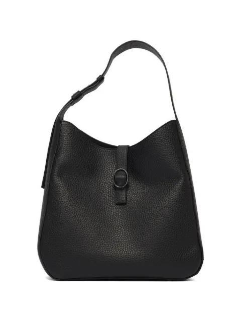 Gea grainy-leather ring-detail shoulder bag by ORCIANI