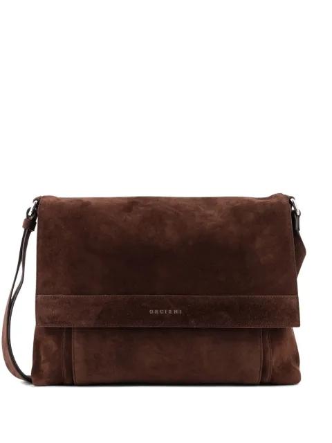 Peach flap logo shoulder bag by ORCIANI