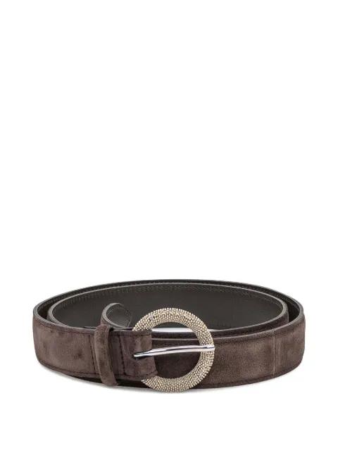 beaded-buckle suede belt by ORCIANI