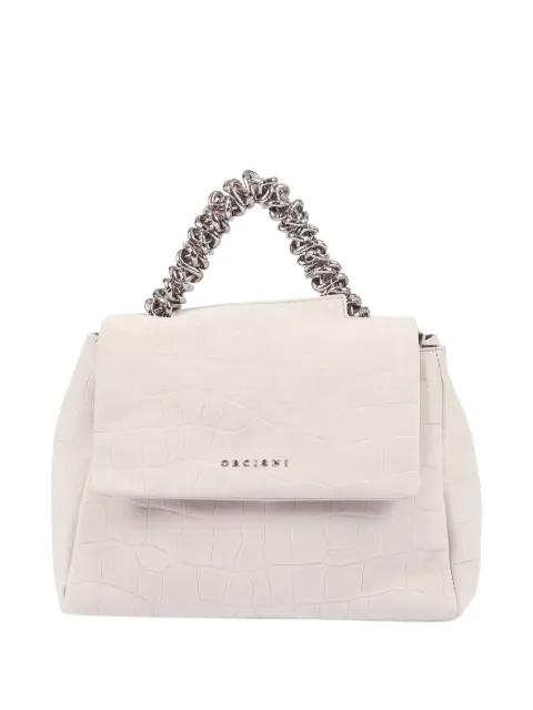 crocodile-effect chain-link shoulder bag by ORCIANI