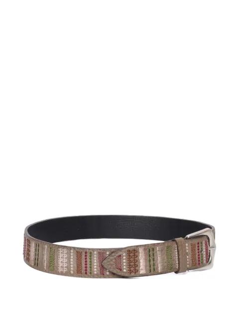 embroidered-detail belt by ORCIANI