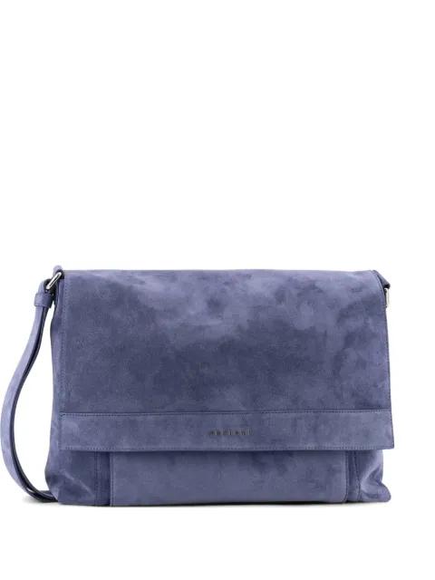 engraved logo flap shoulder bag by ORCIANI
