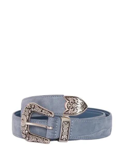 floral-engraved buckle belt by ORCIANI