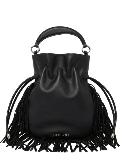 fringed leather tote bag by ORCIANI