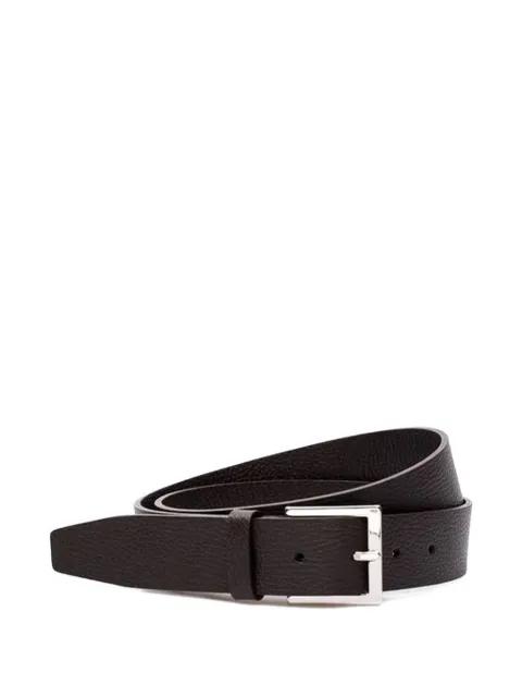 grained logo-engraved buckle belt by ORCIANI