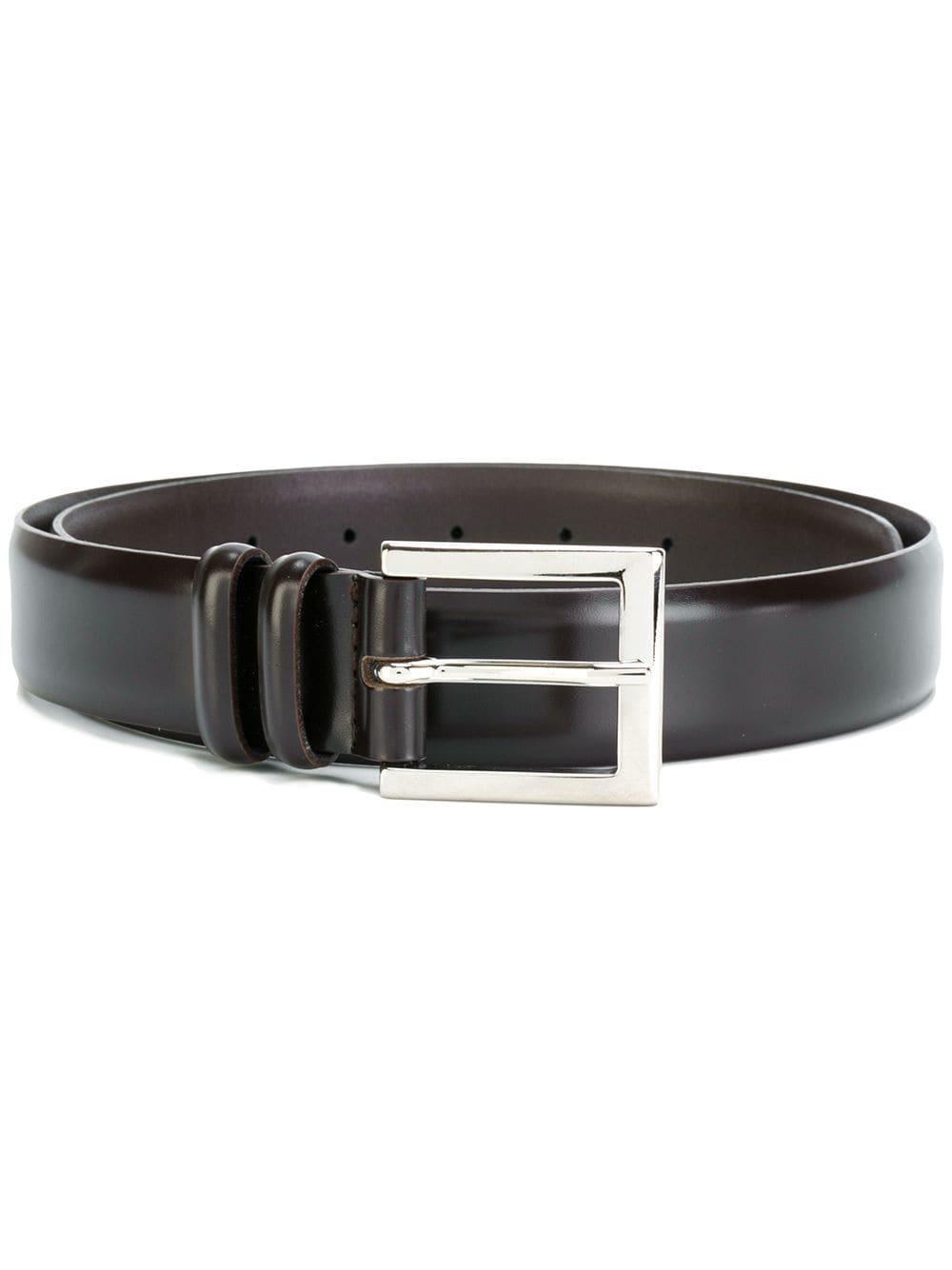 leather buckle belt by ORCIANI