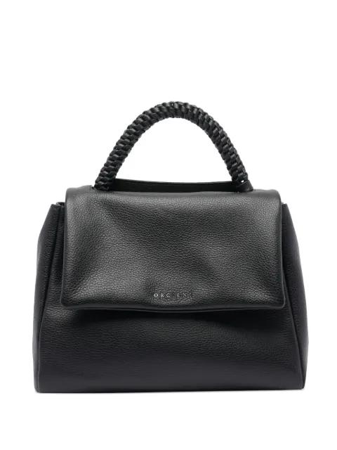 logo-lettering leather tote bag by ORCIANI