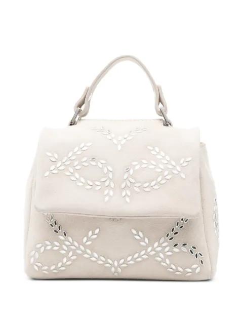 mirror-embellished suede tote bag by ORCIANI