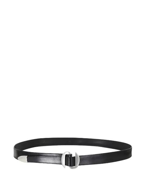 sculptural-buckle leather belt by ORCIANI