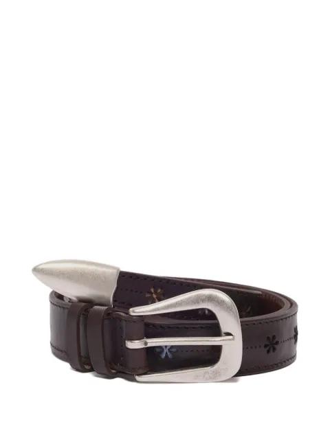 silver-tone buckle leather belt by ORCIANI