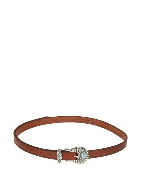 stone-embellished leather belt by ORCIANI