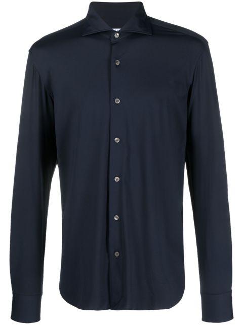 long-sleeve spread-collar shirt by ORIAN