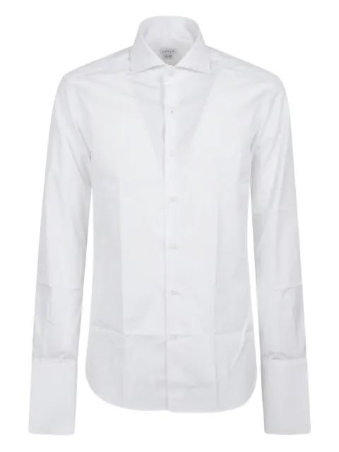 point-collar cotton shirt by ORIAN