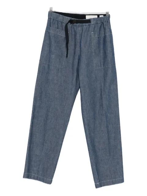 drawstring patch-pocket trousers by ORIGINAL VINTAGE STYLE