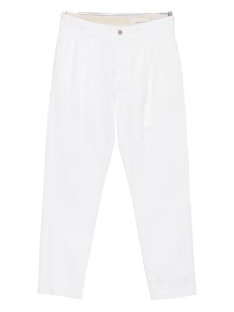 pleated-front cotton-blend trousers by ORIGINAL VINTAGE STYLE