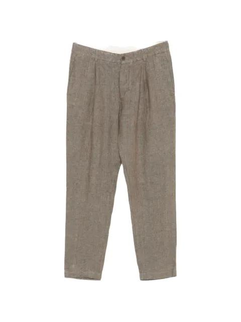 pleated linen trousers by ORIGINAL VINTAGE STYLE