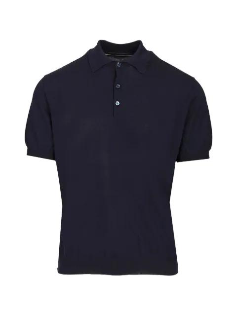 short-sleeve ribbed-trim polo shirt by ORIGINAL VINTAGE STYLE
