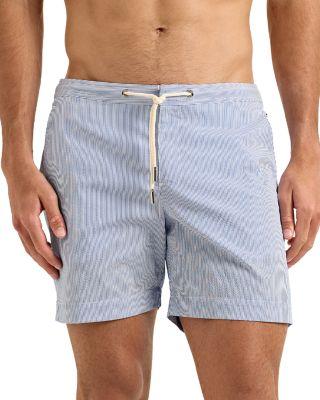 Bulldog Drawcord Seersucker 6" Swim Trunks by ORLEBAR BROWN