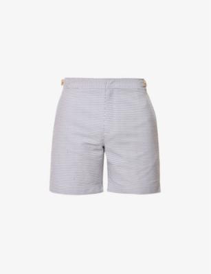 Bulldog geometric-print mid-rise swim shorts by ORLEBAR BROWN