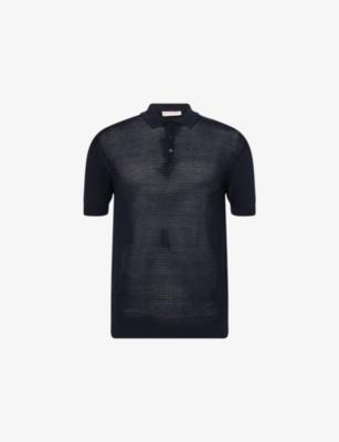 Burnham Textured-Pattern Cotton-And-Silk Polo Shirt by ORLEBAR BROWN
