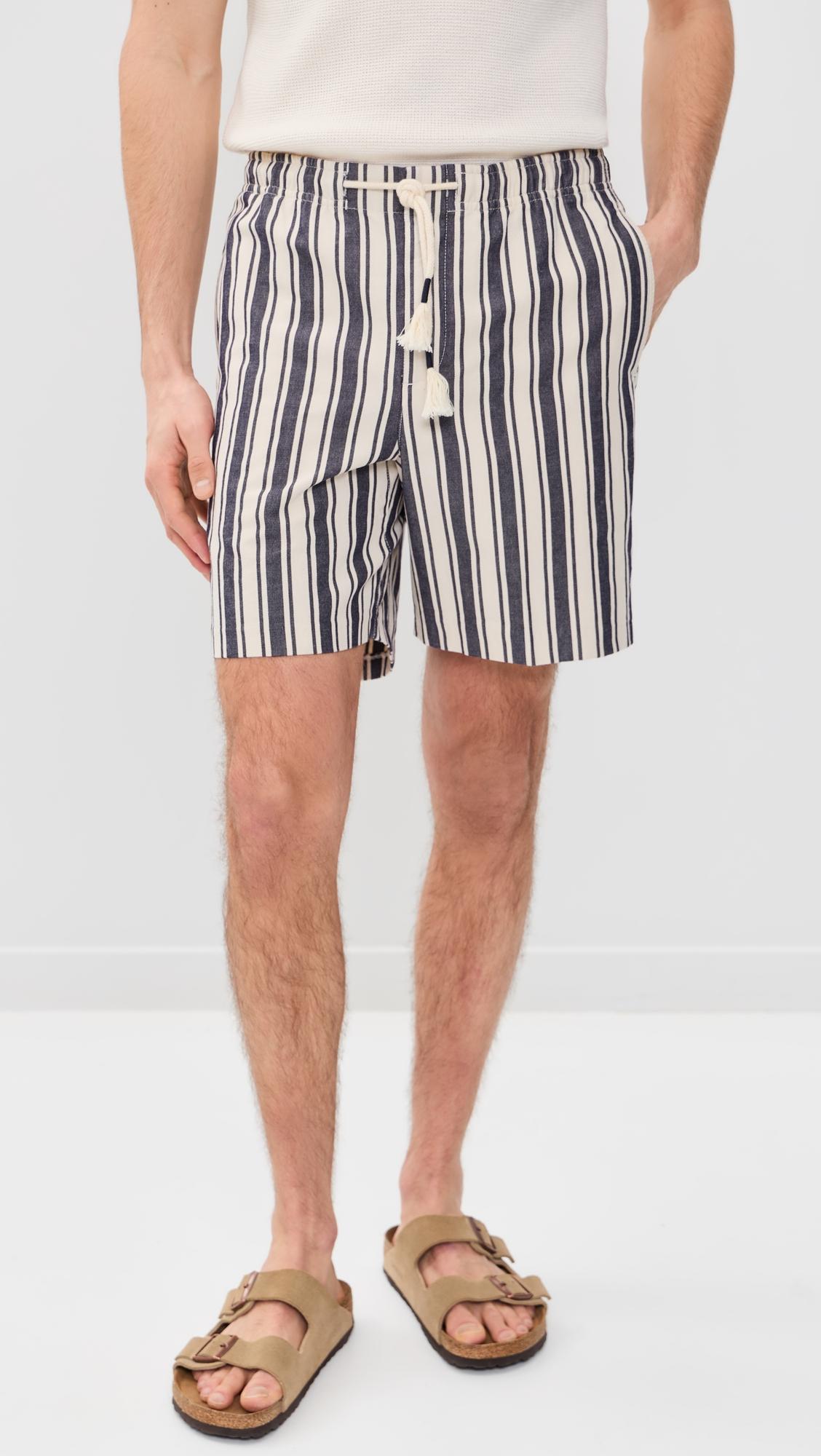 Canvas Stripe Alex Shorts 7" by ORLEBAR BROWN