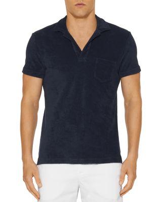 Cotton Terry Solid Tailored Fit Polo Shirt by ORLEBAR BROWN