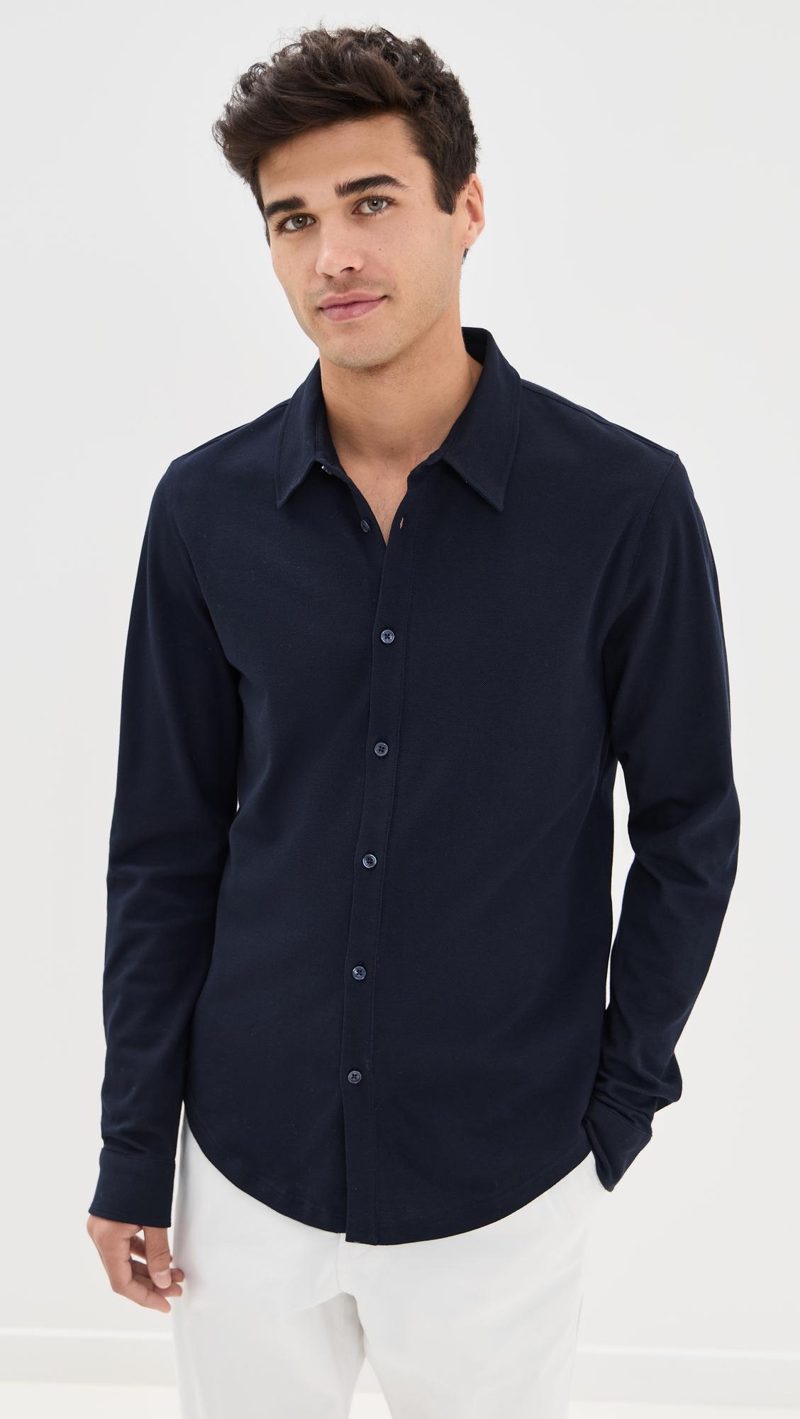 Giles Pique Knit Button Down by ORLEBAR BROWN