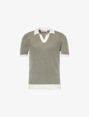 Horton Ribbed-Trim Cotton-Crochet Polo Shirt by ORLEBAR BROWN