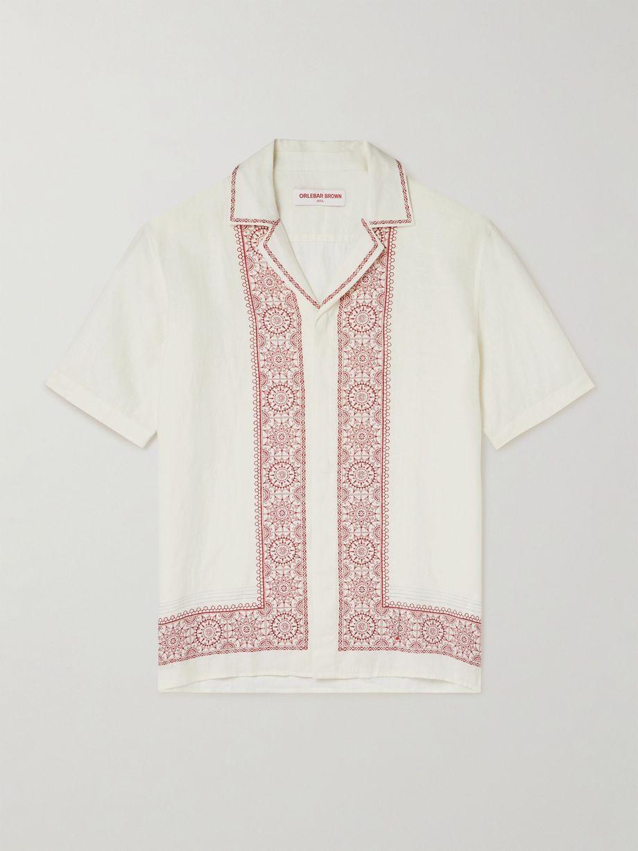 Maitan Camp-Collar Printed Linen Shirt by ORLEBAR BROWN