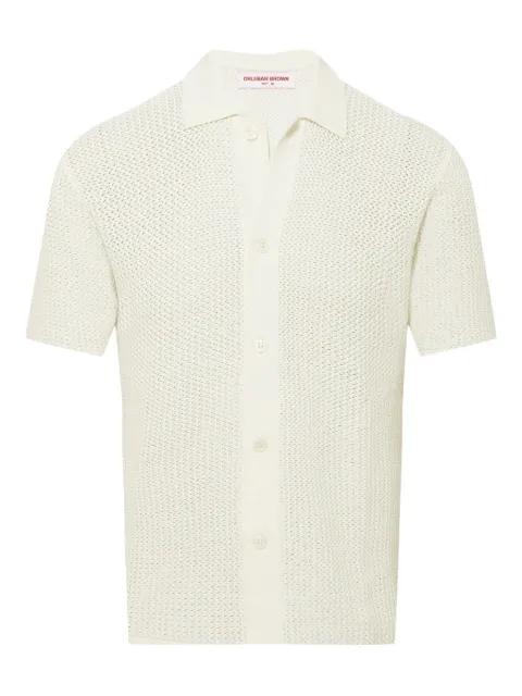 chevron-pattern crochet shirt by ORLEBAR BROWN