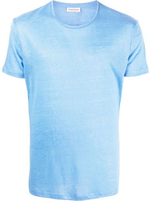 logo-patch linen T-shirt by ORLEBAR BROWN