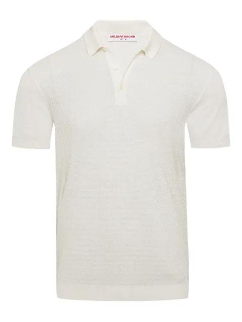 textured short-sleeve polo shirt by ORLEBAR BROWN