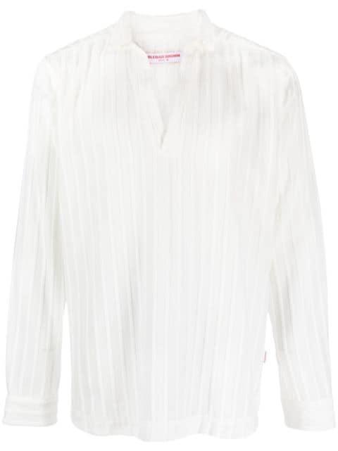 vertical-striped chenille shirt by ORLEBAR BROWN