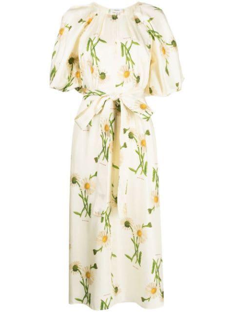 puff-sleeved long dress by OROTON
