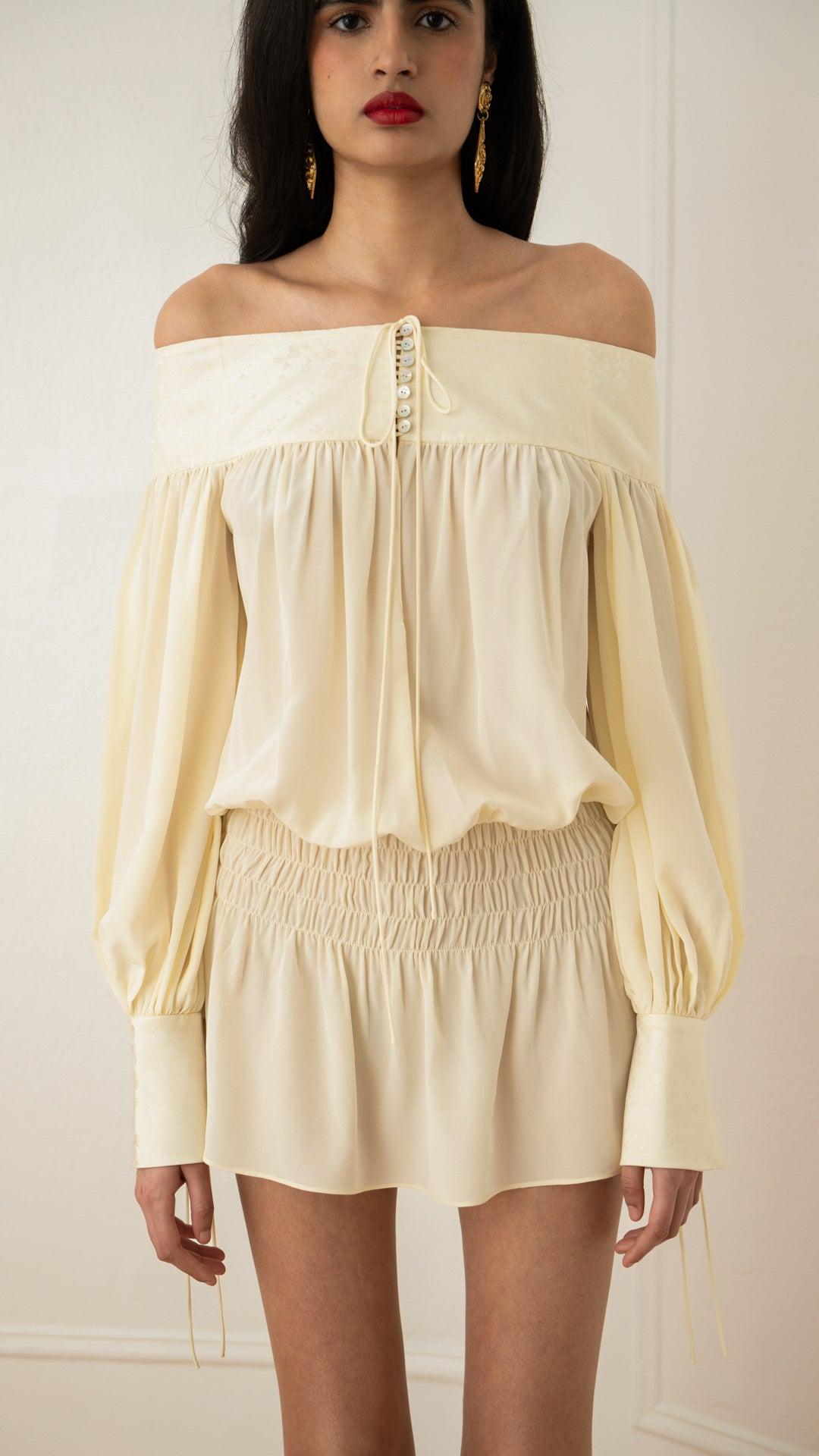 Enchanted Silk Poet Dress by ORSEUND IRIS