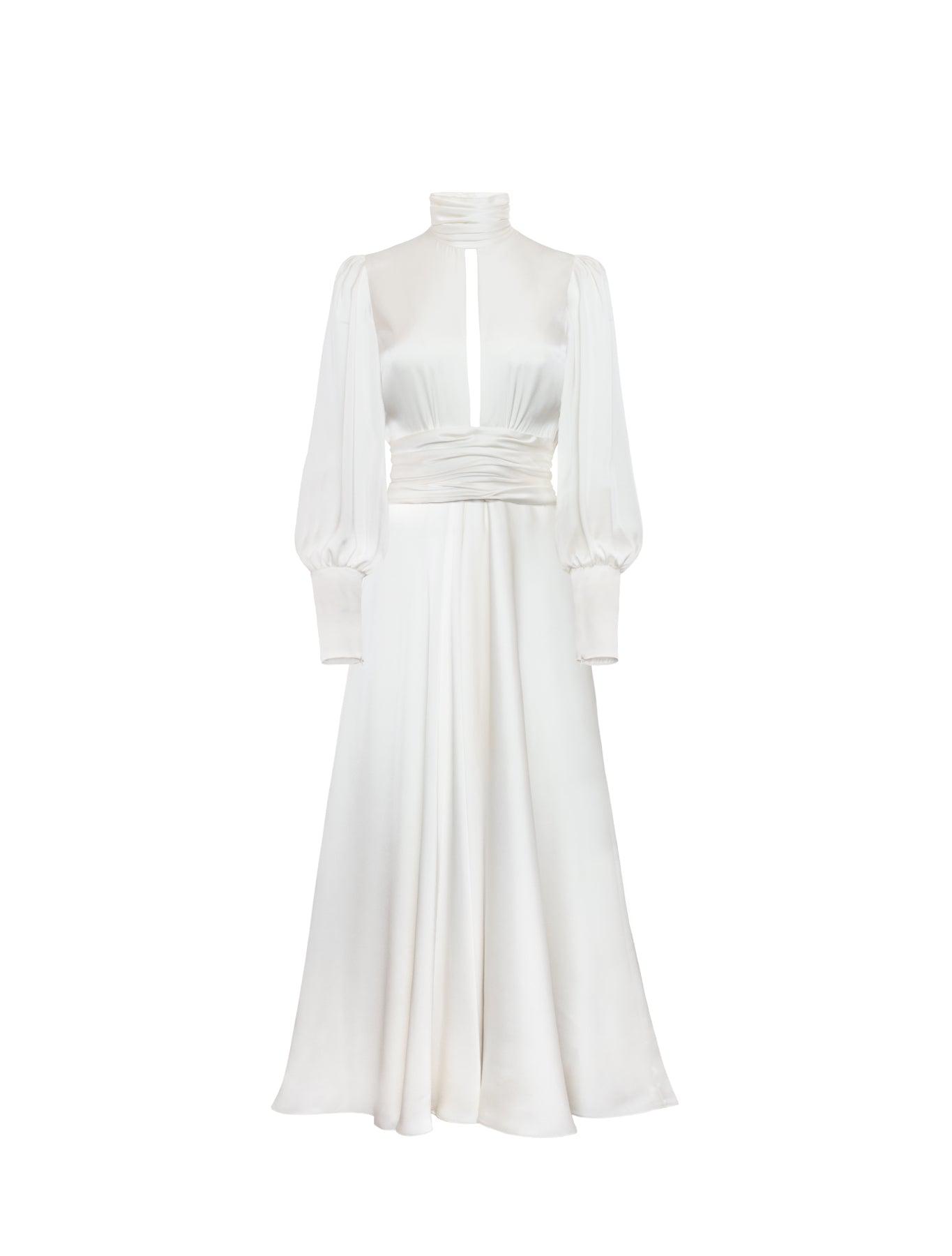 Night Out Maxi Dress Ivory by ORSEUND IRIS