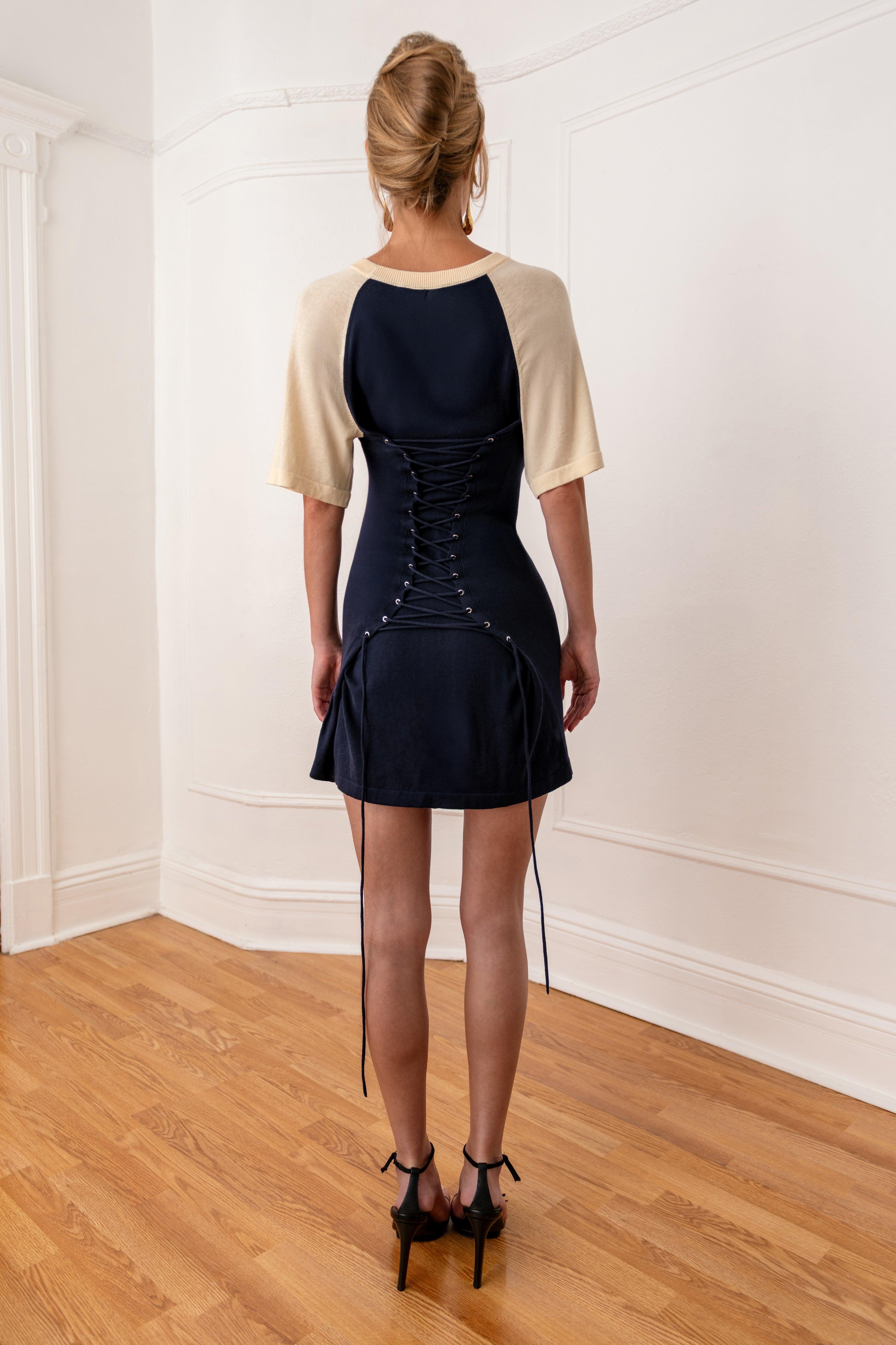 Off-Season Knitted Raglan Mini Dress by ORSEUND IRIS