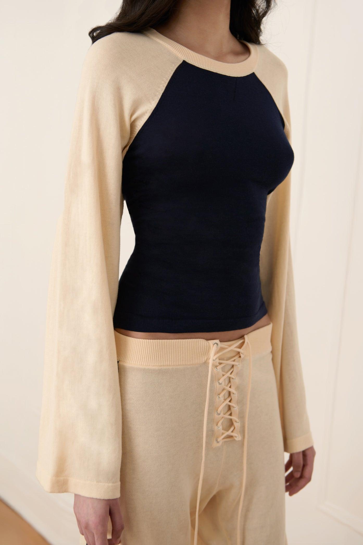 Off-Season Knitted Raglan Shirt by ORSEUND IRIS