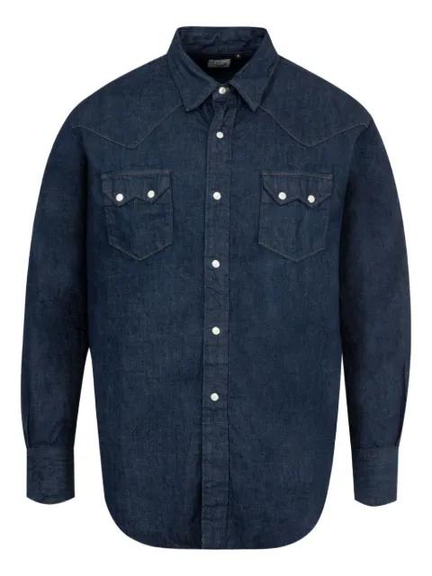 long-sleeve denim shirt by ORSLOW