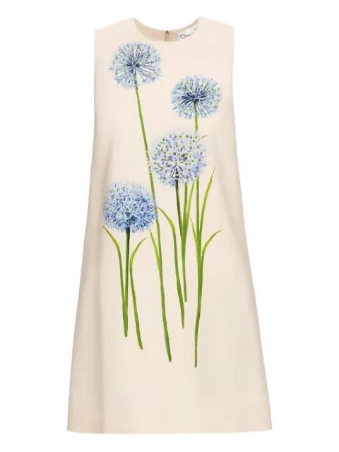 Allium wool mini  dress by OSCAR DE LA RENTA