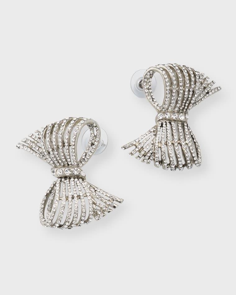 Crystal Bow Earrings by OSCAR DE LA RENTA