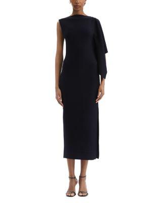 Draped One Side Knit Dress by OSCAR DE LA RENTA
