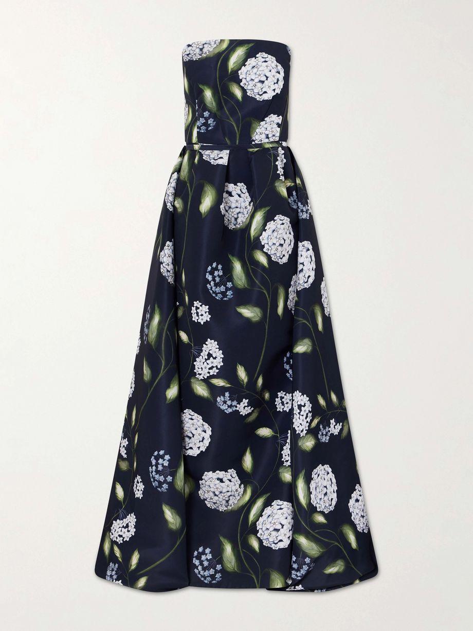 Floral-print twill gown by OSCAR DE LA RENTA