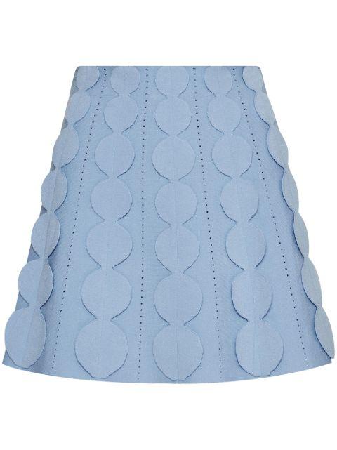Geometric Circle knitted skirt by OSCAR DE LA RENTA